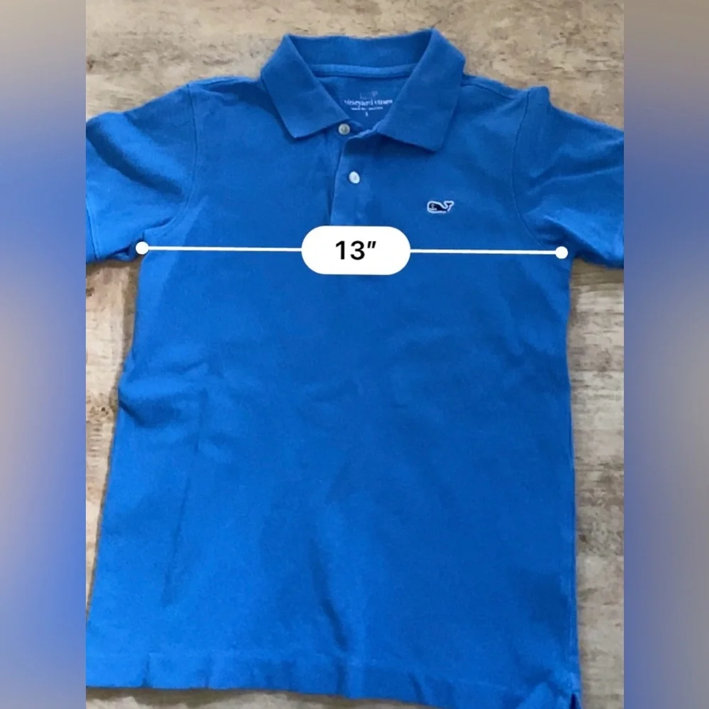 Vineyard Vines Boys’ Sz 5‎ Blue Mesh Knit Polo